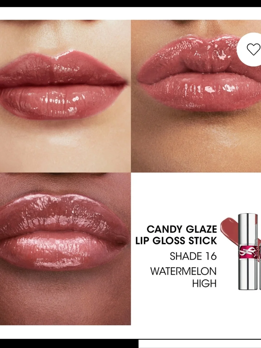 YSL CANDY GLAZE LIP GLOSS STICK IN WATERMELON HIGH BNIB